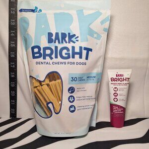 NWT Bark Bright Dental Chews Medium & NWT Bark Bright Dental Gel